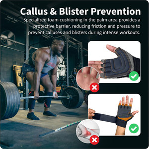 Guantes de Entrenamiento de Fuerza con Ajuste Seguro en la Muñeca para Ejercicio en el Gimnasio y Uso Profesional - Product Image 6