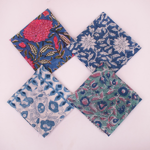 Bandana 100 % coton multicolore, style rétro doux, fait main, imprimé au bloc, bracelet, accessoires unisexes d'extérieur, mouchoirs - Product Image 1