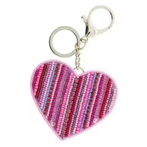 Porte-clés artisanal de style ethnique, porte-clés perlé avec motif de fruits, artisanat indien tissé, souvenir perlé unique - Product Image 4