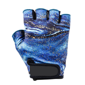 Gants de course à doigts entiers à imprimé galaxie, compatibles avec les activités de plein air, unisexe, en polyester et nylon, fermeture auto-agrippante - Product Image 4