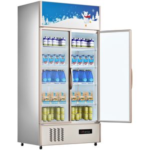 Frigorifero per Vini e Bevande con Porta in Vetro e Luce LED, per Casa e Ufficio, 23 Cu. Ft. Ft." - Product Image 1