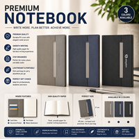 Carnet A5 en cuir PU de qualité supérieure, reliure à cheval, gaufré, avec porte-cartes de poche, design fin, portable, idéal pour le quotidien, les voyages et le bureau
