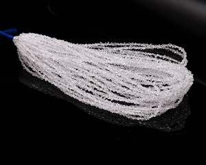 ลูกปัดเพชรเฮอร์คิเมอร์เกรด AAA แบบไม่เจียระไน ลูกปัดเพชรดิบธรรมชาติ ลูกปัดควอตซ์เพชรเฮอร์คิเมอร์ ขนาด 3-4 มม. สำหรับทำเครื่องประดับ - Product Image 1