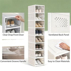 Scatola Portascarpe in Plastica Bianca e Scaffale Portascarpe Versatile dal Design Funzionale - Product Image 3