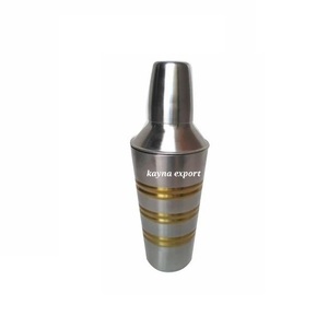 Ensemble de shakers à cocktails Premium Kayna Export à rayures noires et blanches, capacité de 500 ml, acier inoxydable, accessoires de bar écologiques, mélangeur 1 - Product Image 4