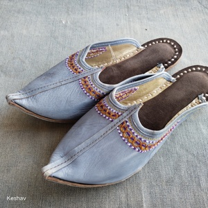 Genuine Leather Jutti Slippers Handmade <b>Embroidered</b> Slip on <b>Shoes</b> Summer Winter Women Outdoor Wear - Product Image 4
