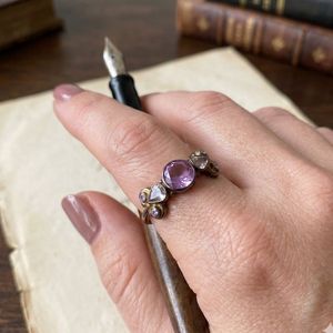 ทองคำชุบ 14K หรูหรา คลาสสิก ประดับเพชรพลอยสีชมพูเจียระไนแบบเหลี่ยม ทรงช่องทาง เหมาะสำหรับทั้งชายและหญิง ใช้ในโอกาสหมั้นและวันครบรอบ - Product Image 5