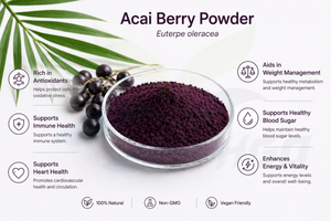 HGO Factory Fourniture directe de poudre de baies d'açai naturelles pures (qualité alimentaire) Spécifications de poudre de fruits (poudre de fruits ou de légumes) - Product Image 2