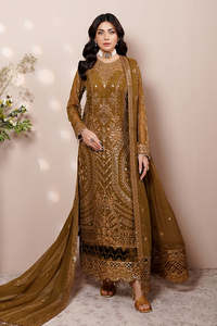 Nouvelles robes de soirée pakistanaises pour femmes, tenue de fête brodée, ensemble 3 pièces, tailles et couleurs personnalisées, vêtements pour occasions de mariage - Product Image 3