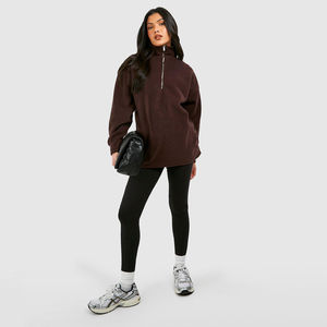 Sudadera con media cremallera para mujer, estilo Safari, con estampado Marble Canyon, bolsillos canguro, puños y dobladillo acanalados, para entrenamiento, venta al por mayor y personalizada - Product Image 3