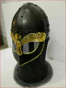 Casque de Viking, Armure de Guerrier, Chevalier, Maille de Chaîne, Casque de Guerrier Viking, Armure Médiévale en Métal - Product Image 6
