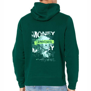 Sudadera con Capucha Estampada Money Censored para Hombre, Diseño Casual en la Espalda, Corte Regular, 100% Algodón FRENCH TERRY 350g, Impresión Serigrafiada - Product Image 1