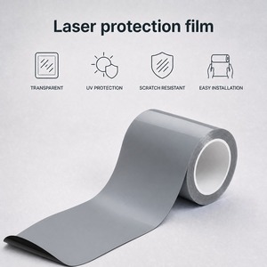 Film de protection laser en PE, film adhésif acrylique pour la découpe laser, protection de surface pour acier inoxydable, aluminium, tôle métallique - Product Image 3