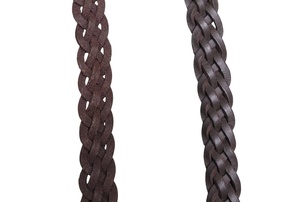 Rênes en cuir de buffle tressées avec stoppeurs, accessoires pour chevaux, équipement d'équitation - Product Image 5