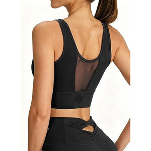Top Deportivo Elegante y Transpirable para Gimnasio, con Banda Elástica Antideslizante, para Mujer, para Entrenamiento Atlético, Top Deportivo de Malla - Product Image 4