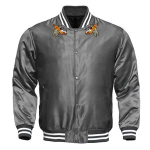 Veste de baseball en satin imperméable sur mesure pour homme, style streetwear, pour équipes sportives et baseball - Product Image 1