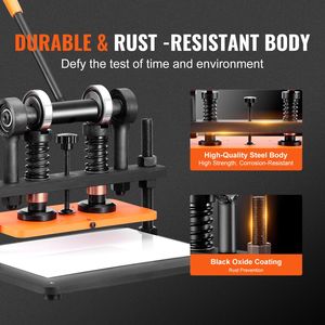 Fustellatrice Manuale 11 X 5.5 con Piastra per Goffratura, Doppio Albero Guida, Macchina da Taglio con Corsa di Pressione 0.47, Macchina da Taglio Premium - Product Image 5