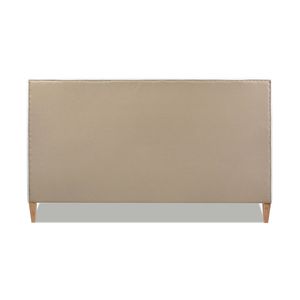 Lit plateforme king-size Haley en polyester blanc antique avec dossier capitonné en rotin - Product Image 3