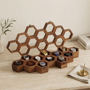 Estuche de Madera para Reloj con Servicio de Grabado Personalizado, Caja de Almacenamiento y Exhibición de Relojes de Madera de Lujo por AYAANS - Product Image 3