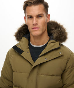 Custom Men’s Puffer <b>Jacket</b> For Winter Premium Casual Outdoor Wear For Men's Windproof <b>Zipper</b> Closure Side <b>Pockets</b> Men's Coat - Product Image 4