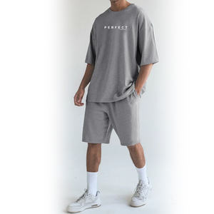 Conjunto Deportivo Informal para Hombre, Transpirable, 100% Algodón Jersey, 2 Piezas, Ropa de Verano, Camiseta y Pantalones Cortos, Trajes Deportivos Personalizados - Product Image 2