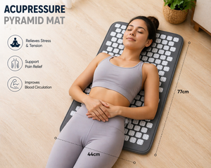 Tapis de yoga d'acupression avec picots pour soulager la douleur, la relaxation du stress, le massage du dos, du cou, des bras et des jambes - Coton portable - Product Image 1