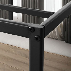 Cadre de lit plateforme simple en métal pliable moderne avec rangement pour chambre d'appartement ENKE Z-11, sommier - Product Image 5