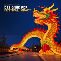 Sculpture de lanterne géante chinoise personnalisée pour spectacles lumineux de festival