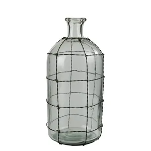 High Quality Decorative Iron Contemporary Art Flower <b>Vase</b> Coastal Design Eco-Friendly Tabletop for Hospitality Industry - Product Image 1