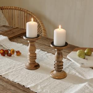 Support de bougie chauffe-plat en bois tendance, centre de table de luxe pour salle à manger, mariage et décoration intérieure - Product Image 3