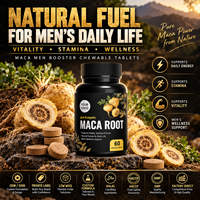 Complément alimentaire Halal à l'extrait de racine de Maca Elma Food, 60 comprimés à croquer, soutien énergétique pour hommes, métabolisme, circulation, GMP HACCP