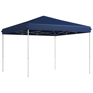 Tenda Pop-up Blu Scuro 13x13 Resistente per Matrimoni e Feste con Regolazione dell'Altezza e Borsa con Ruote - Product Image 1