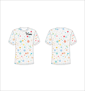 T-shirt à manches courtes pour homme, motif à pois, col rond, coupe classique, décontracté, respirant, tissu jersey 100% coton, impression numérique - Product Image 1