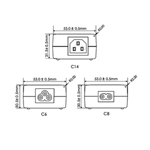 Adaptador de Corriente CA-CC de 65W 19V 3.42A 50/60Hz Tipo Escritorio IEC320 C14 - Product Image 3