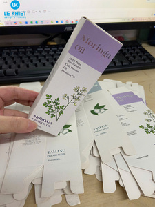 Boîte d'emballage personnalisée en papier kraft vert pour sérum capillaire, fabriquée au Vietnam, boîte en papier cosmétique - Product Image 4
