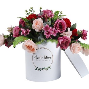 Boîtes cylindriques en carton biodégradable personnalisées pour fleurs, emballage en tube de papier scellé pour tiges de fleurs, tube écologique sans plastique - Product Image 1