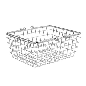 Panier de rangement en métal noir thermolaqué, organisateur de placard robuste - Product Image 3