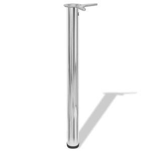 Juego de 4 Patas de Muebles de Hierro Cromado Fundido a Presión, Colección de Patas de Mesa - Product Image 2
