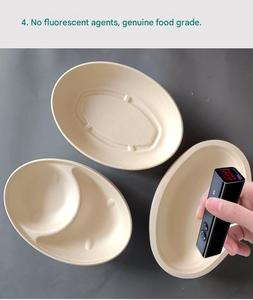 Plato/Tazón Desechable Ecológico Biodegradable de Fibra Moldeada de Caña de Azúcar, Resistente al Agua y a la Grasa, en Tamaños de 8-12-16-24-32 Onzas, Ideal para Campamentos - Product Image 6