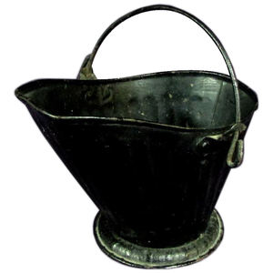 Cubo para Leña de Hierro Metálico con Recubrimiento de Pátina Gris, Ecológico, Estilo Europeo Moderno, de Alta Calidad, Hecho a Mano, para Uso en Exteriores y Jardines - Product Image 3