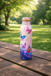 Creations Copper <b>Water</b> <b>Bottle</b> Hexagonal Pattern Portable Travel Drinkware Luxury Design Customized Reusable <b>Metal</b> <b>Bottle</b> - Product Image 2