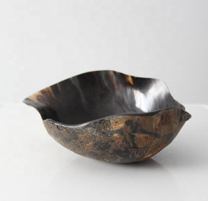High Quality Eco-Friendly Polished Buffalo Horn Bowl Kitchenware Serving Bowls Natural Material <b>Large</b> Long Size Customizable - Product Image 5