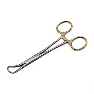 Pinzas Quirúrgicas Manuales de Acero Inoxidable con Mango Dorado REEAX ENTERPRISES, Pinzas para Toallas, Instrumentos Quirúrgicos con Certificación CE - Product Image 1