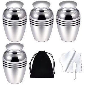 Metal Urn Style <b>Decorative</b> <b>Vase</b> With Cover Home Interior Accent - Product Image 4