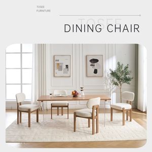 Set di 2 Sedie da Pranzo in Stile Moderno Rustico in Legno con Rivestimento in Tessuto per Sala da Pranzo e Cucina - Product Image 2