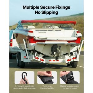 Set di 2 Cinghie di Fissaggio a Cricchetto Retrattili Resistenti 2 in 1 (5 cm x 1,2 m) con Ganci a S con Blocco di Sicurezza per Fissaggio Sicuro - Prodotto di Qualità Premium - Product Image 3