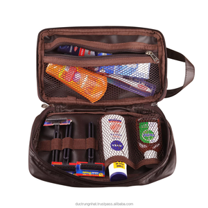 Sac cosmétique professionnel en cuir PU de luxe personnalisé en usine avec fermeture à glissière motif de bonbons pour le stockage et l'emballage de maquillage - Product Image 2