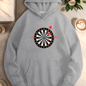 Jeu de fléchettes avec ligne de battement de coeur sweats à capuche décontractés pour femmes - Product Image 2