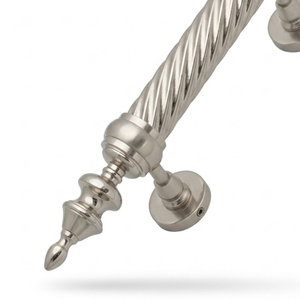 Poignée de porte en laiton en spirale impériale |   Poignée d'entrée moderne de luxe |   Matériel architectural durable pour les portes principales des hôtels - Product Image 5