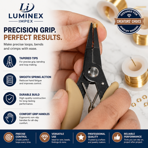 LUMINEX IMPEX LUB=113 <b>Long</b> <b>Nose</b> Stainless Steel Lightweight Smooth Work Jewelry Making Polishing Pliers - Product Image 5
